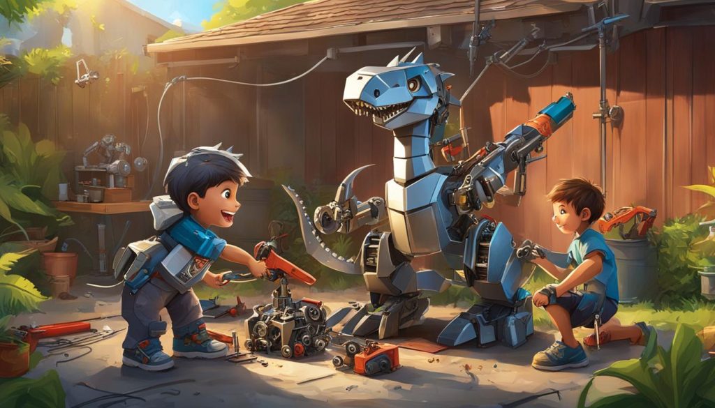 making robot dinosaur for kids games